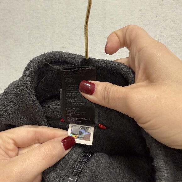 The North Face Jacket Mens Large Gray Full Zip Fleece Chest Pocket Outdoors - Picture 9 of 11